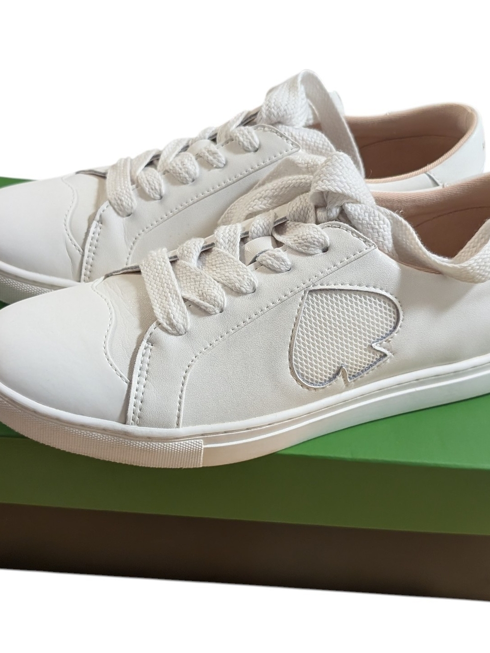 kate spade Fez White Platform Sneaker with Signature Spade Detail - Picture 3 of 7